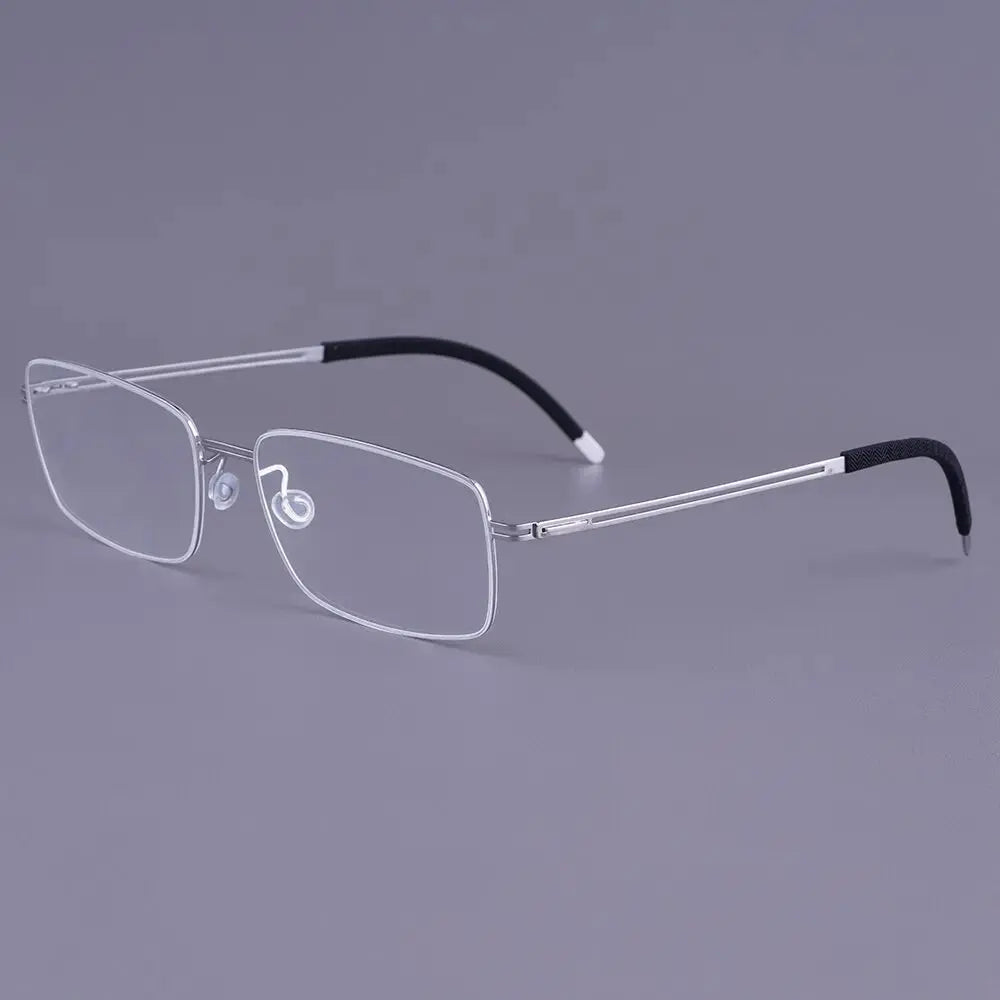 Aimee Women's Full Rim Square Screwless Titanium Eyeglasses 446251 FuzWeb