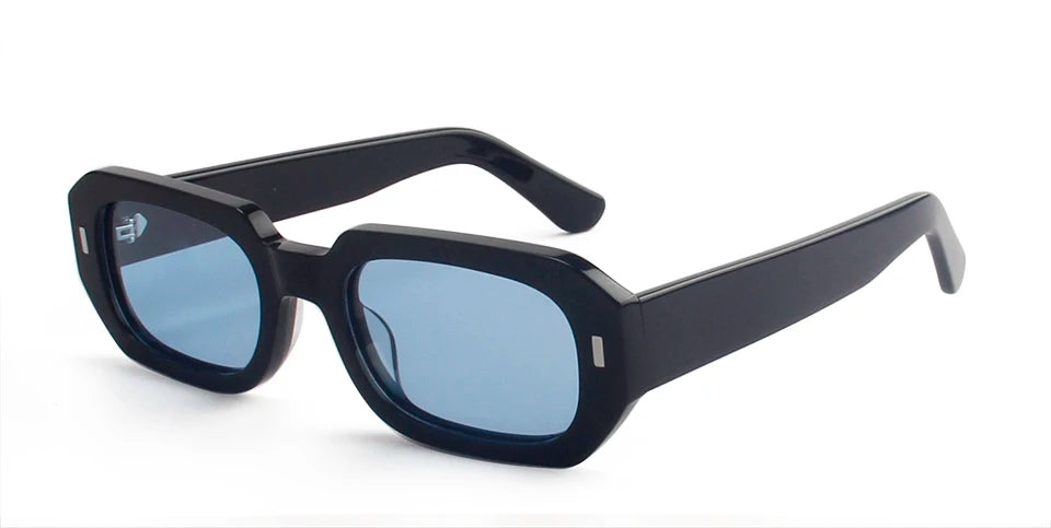 Esnbie Unisex Full Rim Square Thick Acetate Sunglasses 230451