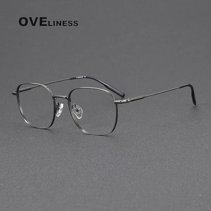 Oveliness Unisex Full Rim Square Titanium Eyeglasses 81027