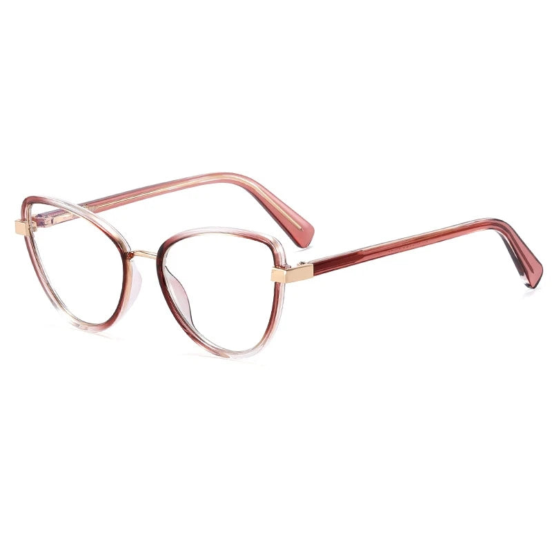 Yimaruili Women's Full Rim Cat Eye Tr 90 Alloy Eyeglasses 397740