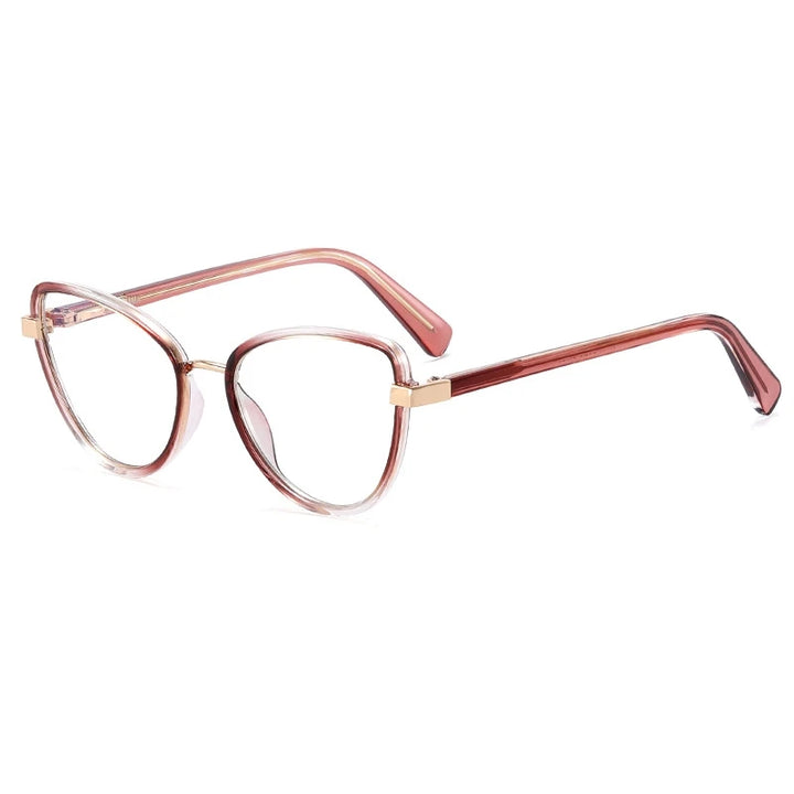 Yimaruili Women's Full Rim Cat Eye Tr 90 Alloy Eyeglasses 397740