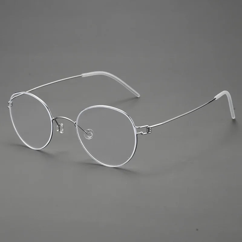 Momoja Women's Full Rim Oval Screwless Titanium Eyeglasses 70178