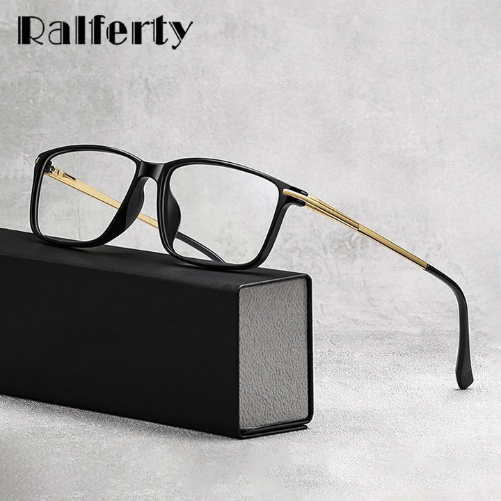 Ralferty Women's Full Rim Square Tr 90 Titanium Eyeglasses 895908