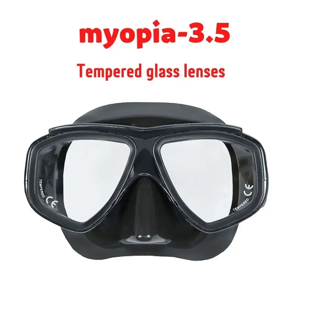 Aleefa Unisex Goggle Pc Silicone Tempered Glass Lens Swim Mask 64302