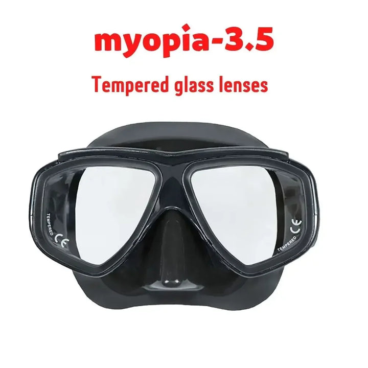 Aleefa Unisex Goggle Pc Silicone Tempered Glass Lens Swim Mask 64302
