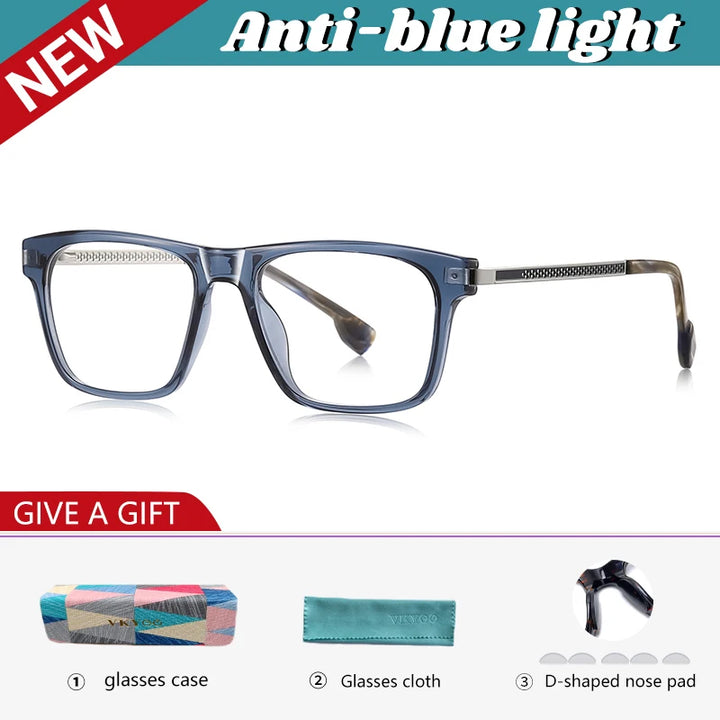 Vicky Unisex Full Rim Square Tr 90 Titanium Reading Glasses 97203