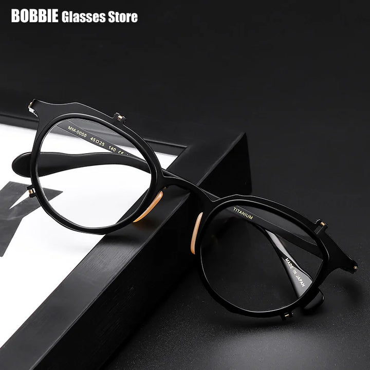 Bobbie Women's Full Rim Oval Polygon Titanium Eyeglasses 960050