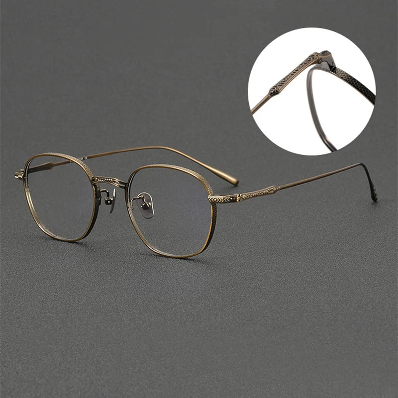 Black Mask Women's Full Rim Oval Square Titanium Eyeglasses 42301 Full Rim Black Mask   