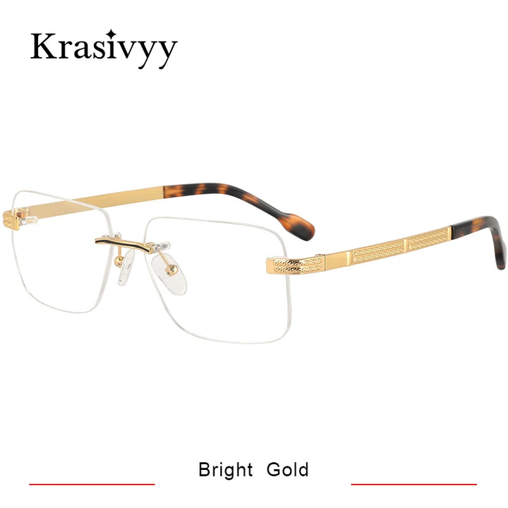 Krasivyy Women's Rimless Square Titanium Eyeglasses 50120