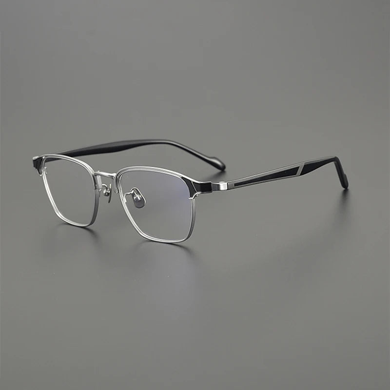 Nobler Unisex Full Rim Big Square Titanium Acetate Eyeglasses 190064 Full Rim Nobler C4  