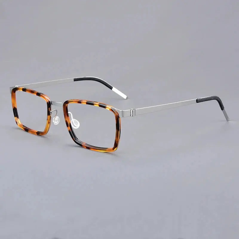 Bobbie 971100 Unisex Square Titanium Acetate Full Rim Frames FuzWeb