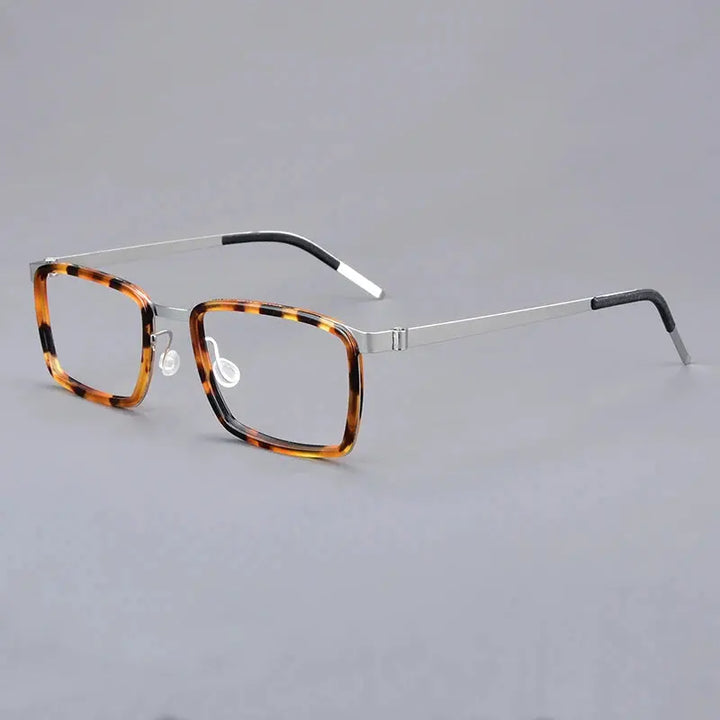 Bobbie 971100 Unisex Square Titanium Acetate Full Rim Frames FuzWeb
