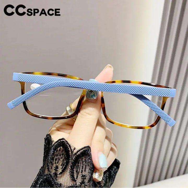 CCspace Unisex Full Rim Square Polycarbonate Reading Glasses 57584 Reading Glasses CCSpace   