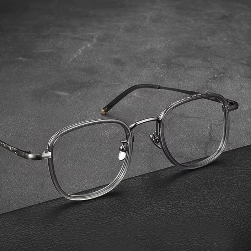 Blackmask Unisex Full Rim Square Titanium Eyeglasses Fuz 2