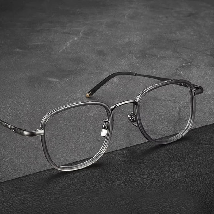 Blackmask Unisex Full Rim Square Titanium Eyeglasses Fuz 2
