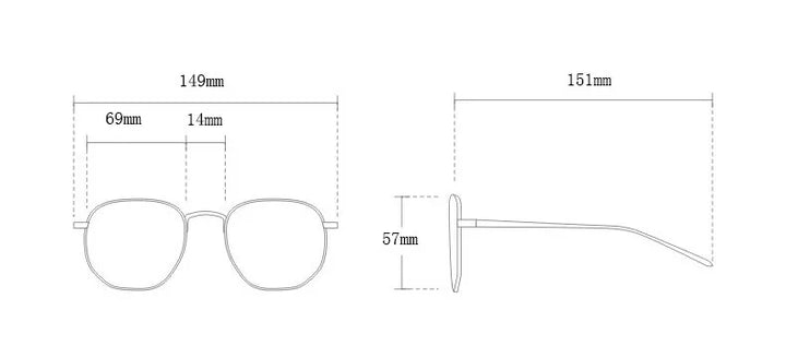 CCspace Women's Full Rim Square Thick Polycarbonate Eyeglasses 301255 Full Rim CCspace   