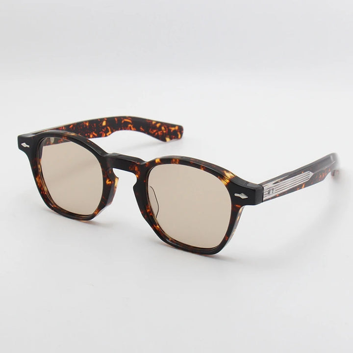 Black Mask Unisex Full Rim Square Acetate Polarized Sunglasses 44144