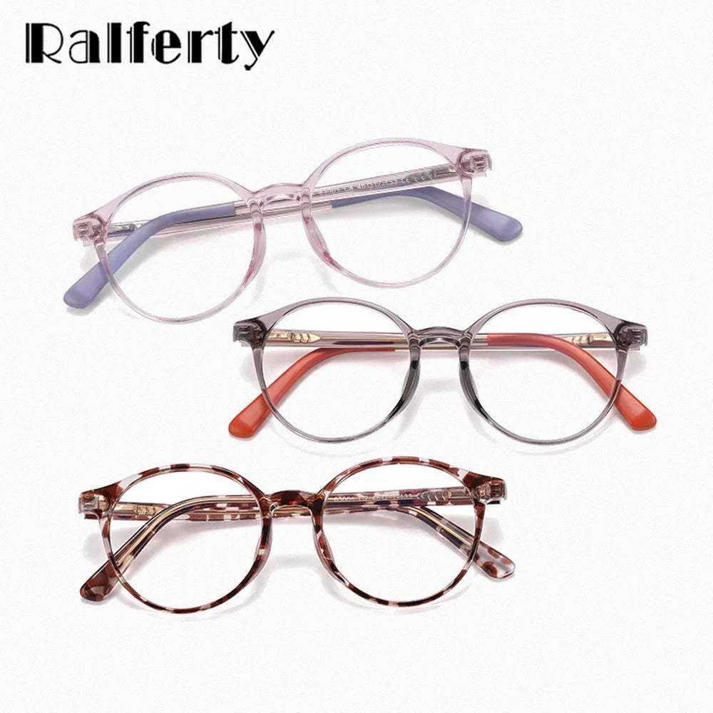 Ralferty Unisex Youth's Full Rim Round Tr 90 Acetate Eyeglasses R830 Full Rim Ralferty   