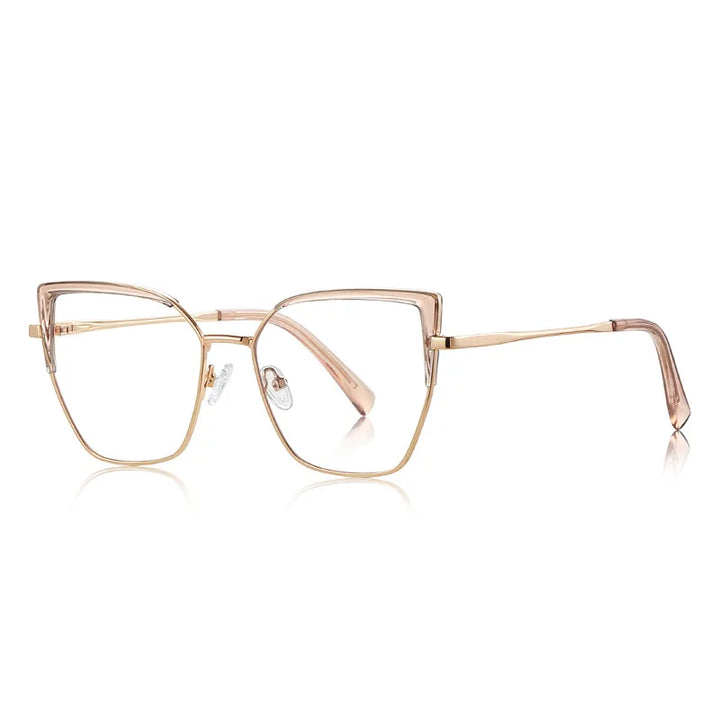 CCspace Women's Full Rim Cat Eye Tr 90 Titanium Reading Glasses 310785