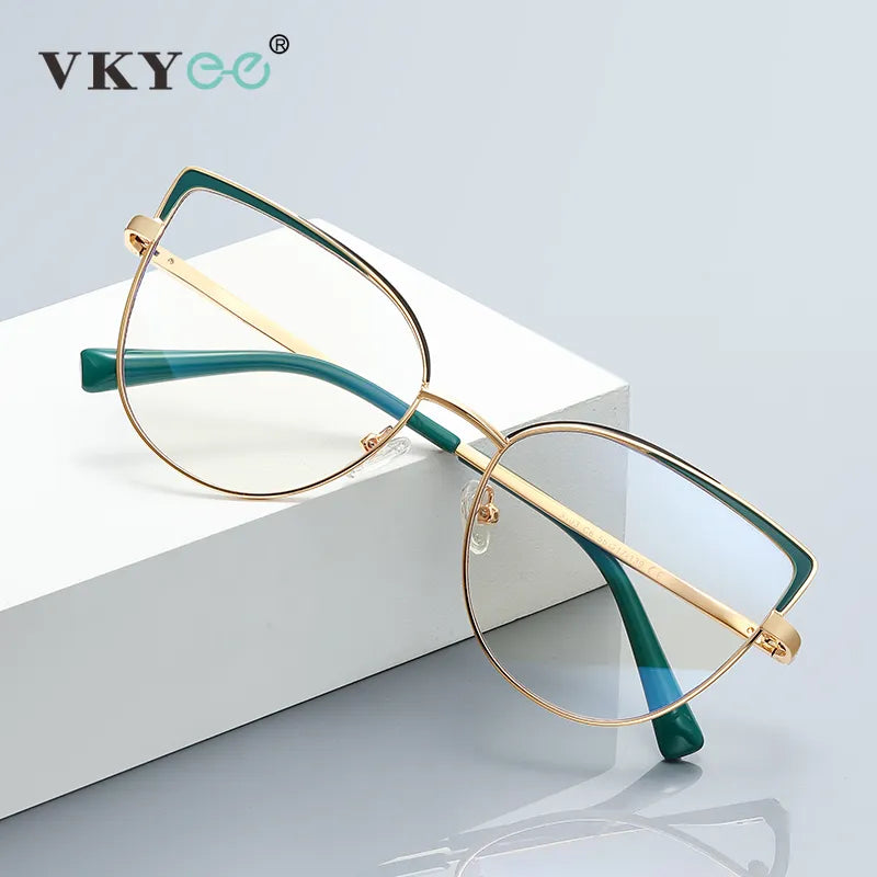 Vicky Women's Full Rim Large Square Alloy Reading Glasses 3103 Reading Glasses Vicky   