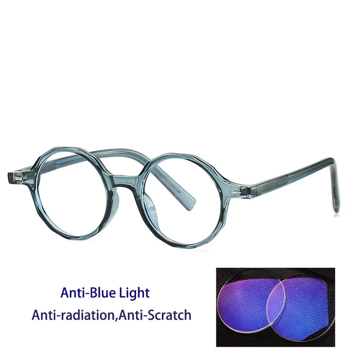 Kocolior Women's Full Rim Round Tr 90 Photochromic Reading Glasses 28008