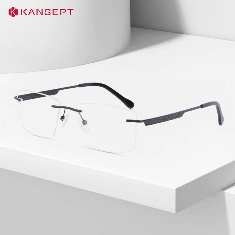 Kansept Women's Rimless Square Alloy Reading Glasses 72601