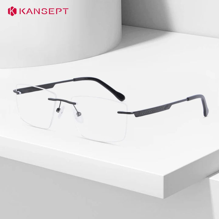 Kansept Women's Rimless Square Alloy Reading Glasses 72601