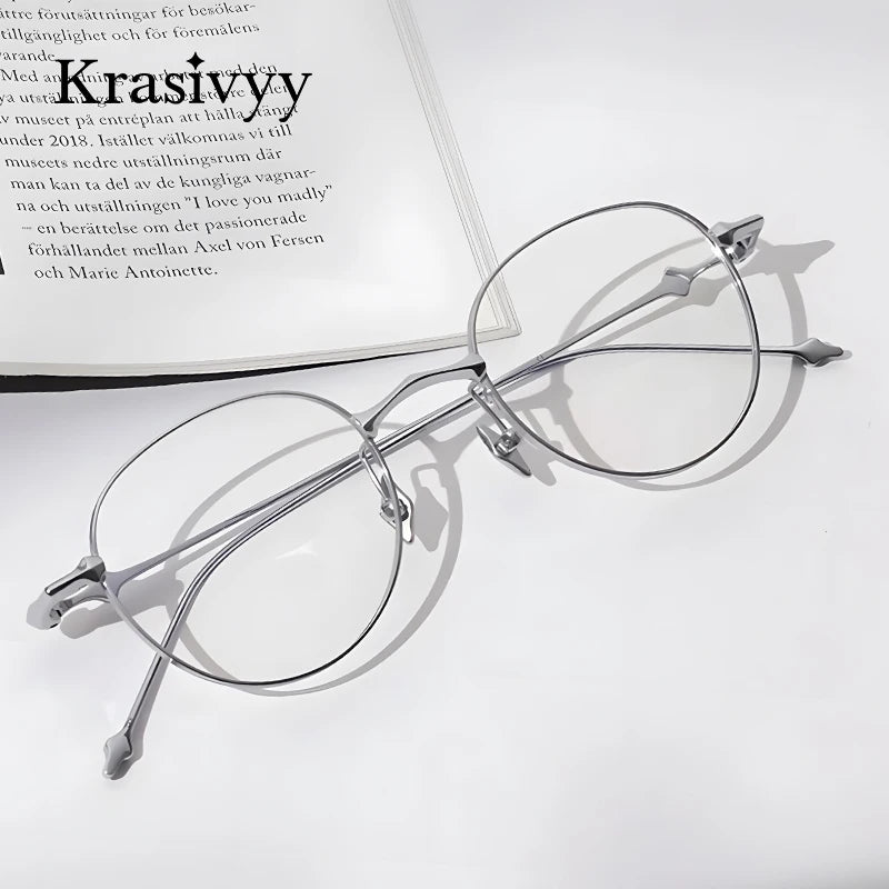 Krasivyy Unisex Full Rim Square Titanium Eyeglasses 14618 Full Rim Krasivyy   