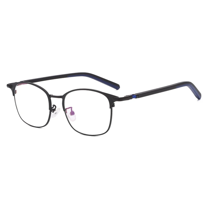 Handoer Unisex Full Rim Square Stainless Steel Alloy Eyeglasses 12218 Full Rim Handoer BLUE  