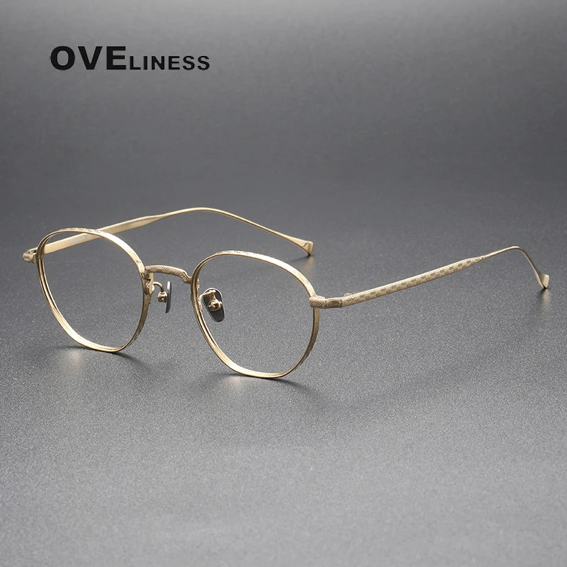 Oveliness Unisex Full Rim Oval Square Titanium Eyeglasses 49163