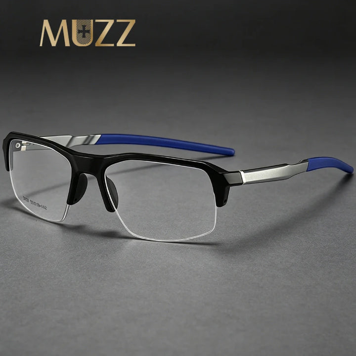 Muzz 58570 men's semi-rimless sports TR-90 prescription eyeglasses