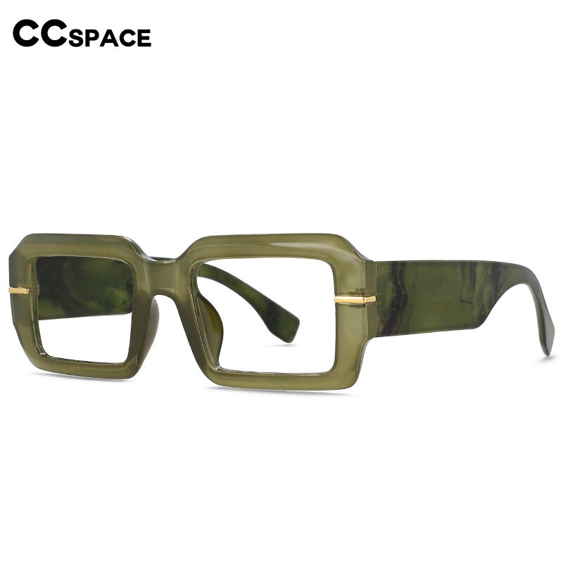 CCSpace Unisex Full Rim Rectangle Tr 90 Rivet Eyeglasses 56340 Full Rim CCspace   