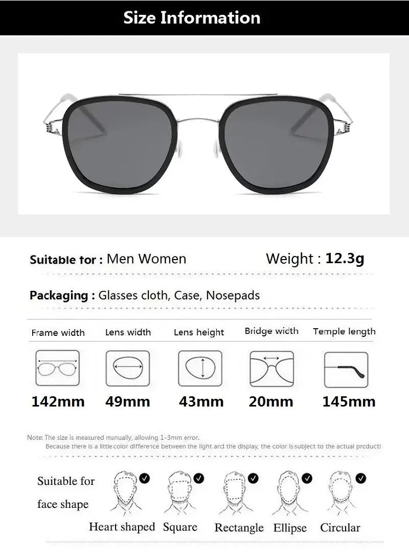 Bobbie 820554 Men’s Screwless Full Rim Polygon Titanium Sunglasses — view 2 | Bobbie at FuzWeb