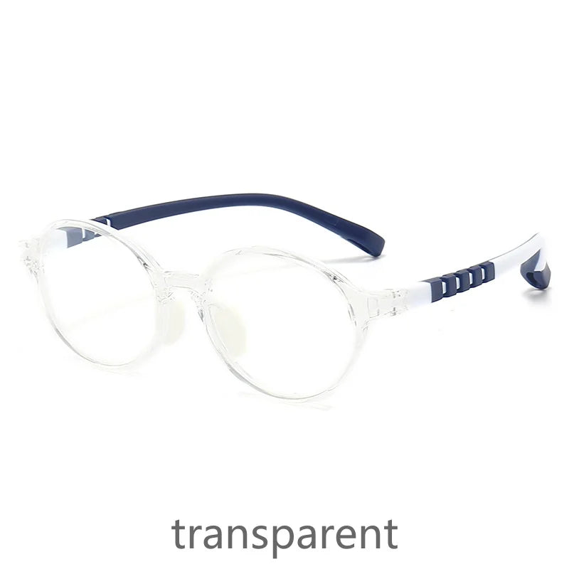 KatKani Unisex Children's Full Rim  Round Tr 90 Eyeglasses D108 Full Rim KatKani Eyeglasses transparent  