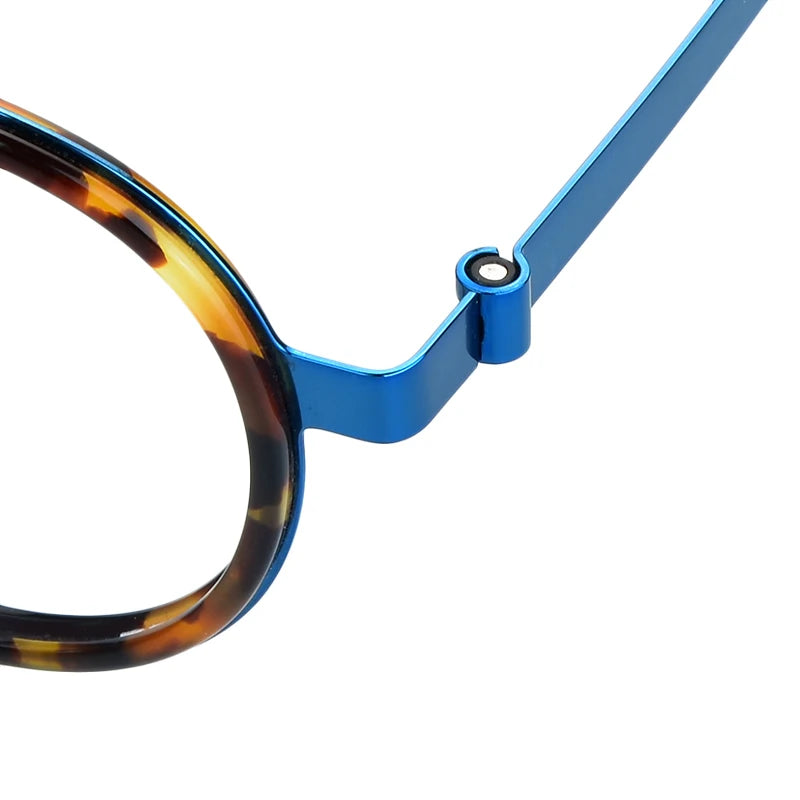 Bobbie Unisex Full Rim Round Titanium Eyeglasses 1011
