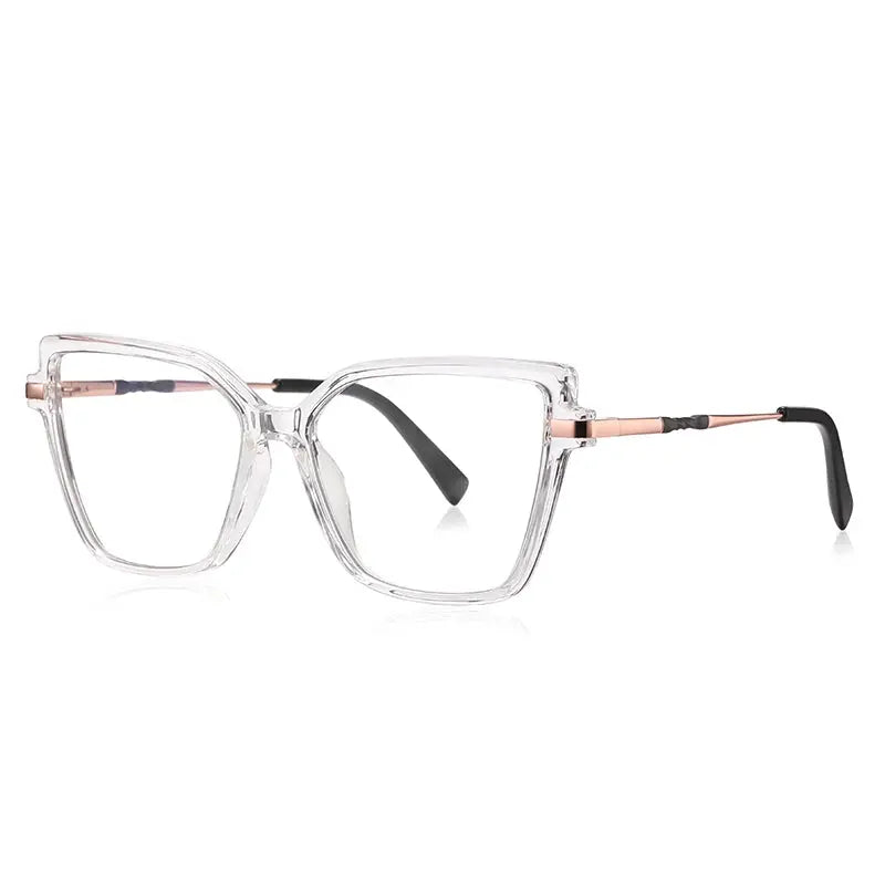 Vicky Women's Full Rim Large Cat Eye TR90 and Alloy Reading Glasses 2208 — view 2 | Vicky at FuzWeb