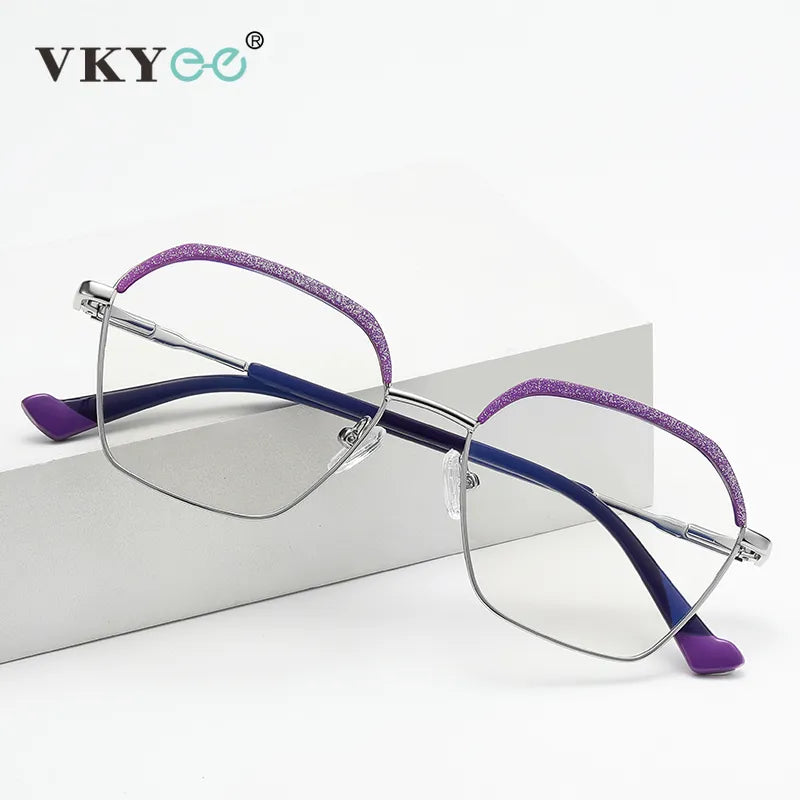 Vicky Women's Full Rim Polygon Alloy Reading Glasses 3017 Reading Glasses Vicky   