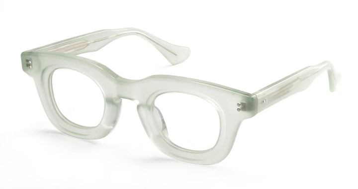 Esnbie Unisex Full Rim Square Scuplted Acetate Eyeglasses 240621