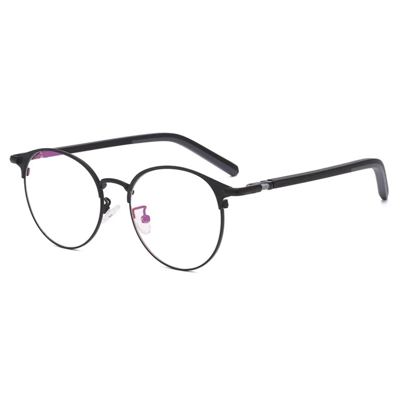 Handoer Women's Full Rim Round Steel Alloy Eyeglasses 78216