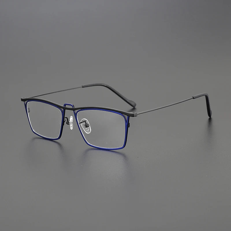 Nobler Unisex Full Rim Square Double Bridge Titanium Eyeglasses 1894 Full Rim Nobler C4  