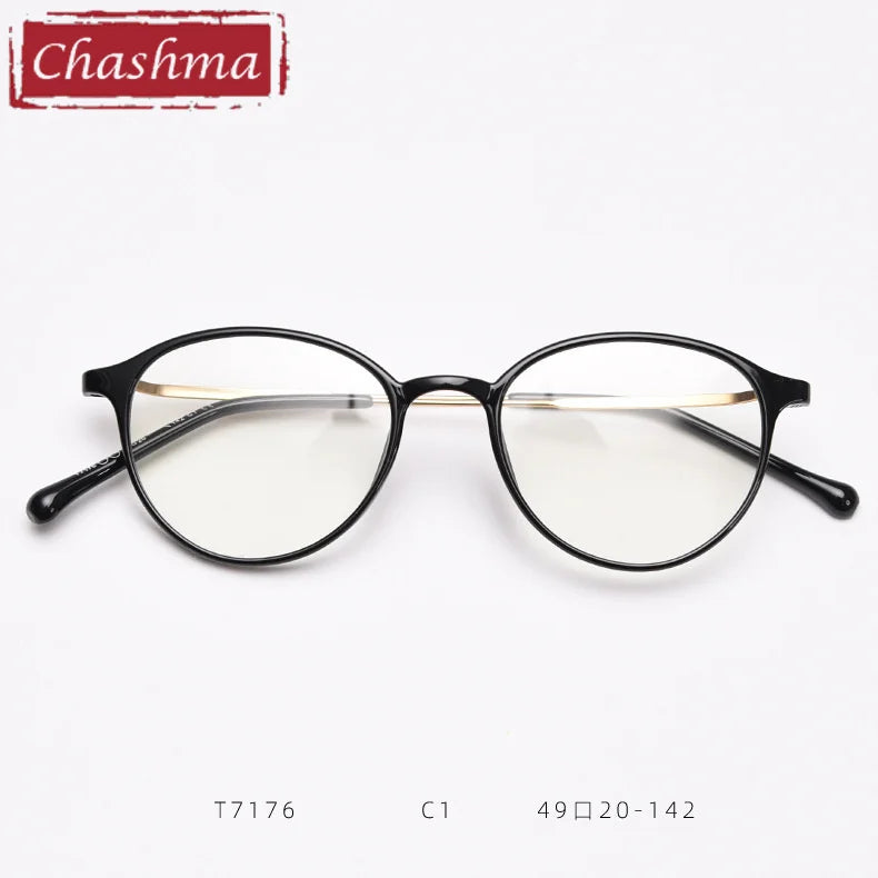 Chashma Ottica Women's Full Rim Round Tr 90 Titanium Eyeglasses 71764