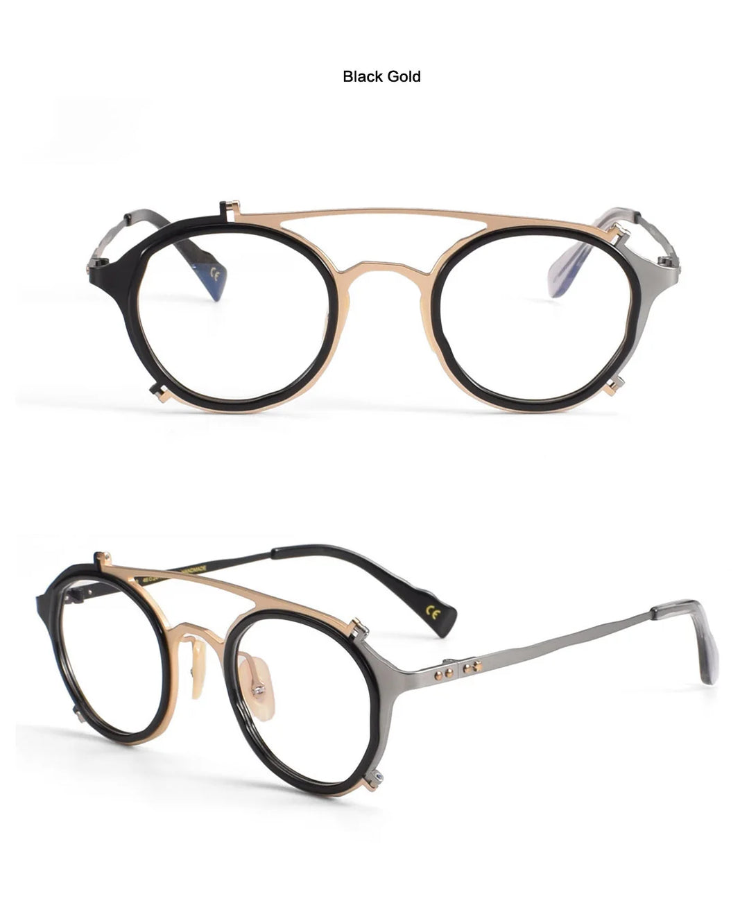 Muzz 0028 unisex round titanium acetate prescription eyeglasses — view 10