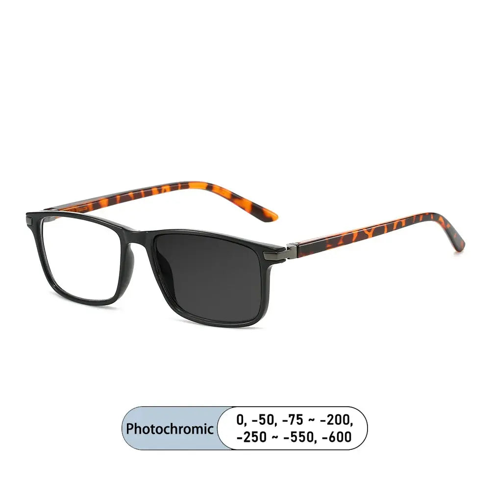 Kocolior Women's Full Rim Square Tr 90 Alloy Photochromic Reading Glasses 722223.