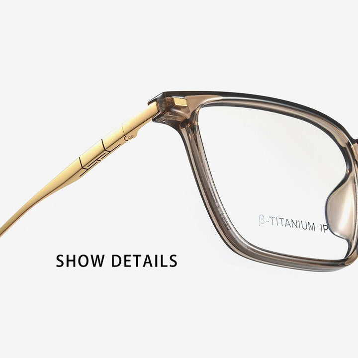 KatKani Unisex Full Rim Square Tr 90  Titanium Eyeglasses 15013mc Full Rim KatKani Eyeglasses   