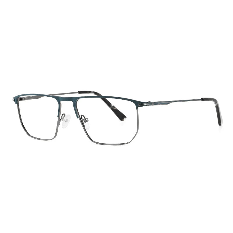 Gatenac Unisex Full Rim Square Brow Line Alloy Eyeglasses Gxyj1503 Full Rim Gatenac Green  