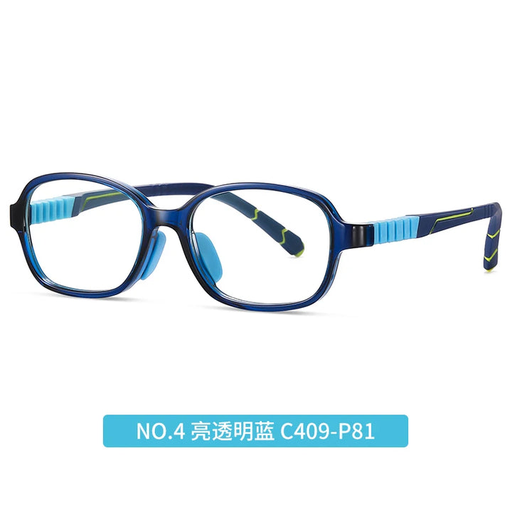 Vicky Unisex Youth's Full Rim Oval Tr 90 Silicone Eyeglasses V0818 Full Rim Vicky ZC818-C409-P81 CHINA 