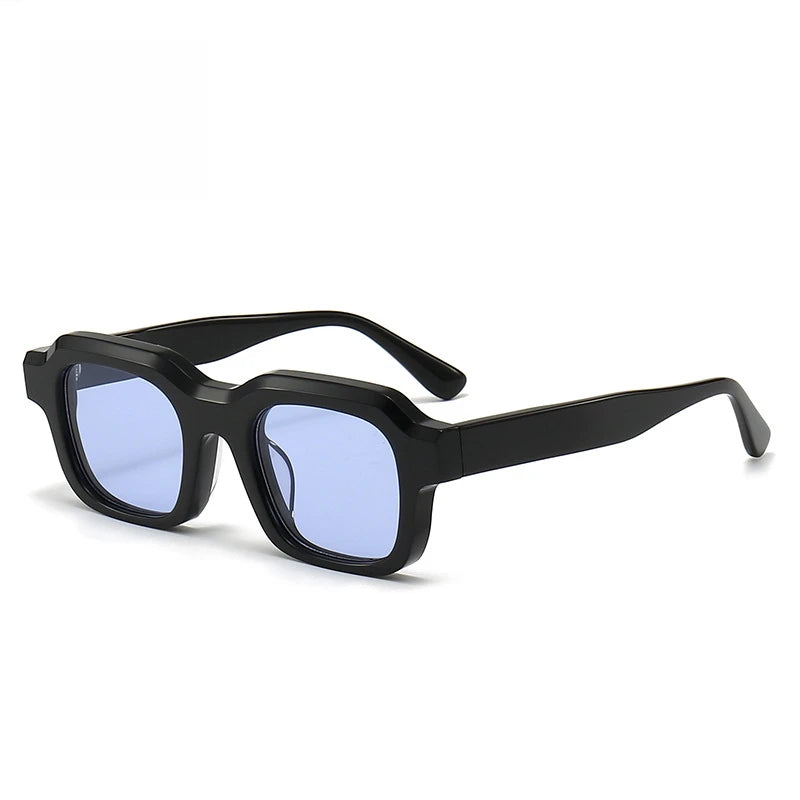 Black Mask Men's Full Rim Square Acetate Sunglasses 402450 Sunglasses Black Mask C3 As Shown 