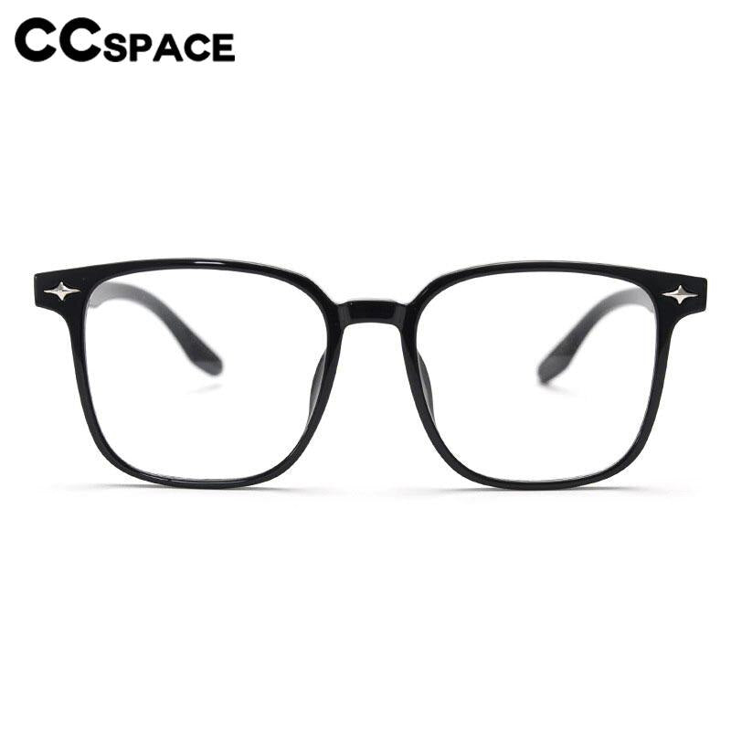 CCSpace Unisex Full Rim Square Tr 90 Titanium Eyeglasses 56634 Full Rim CCspace   