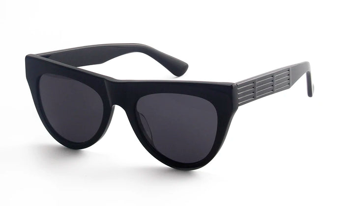 Esnbie Women's Full Rim Oval Cat Eye Acetate Sunglasses 472249
