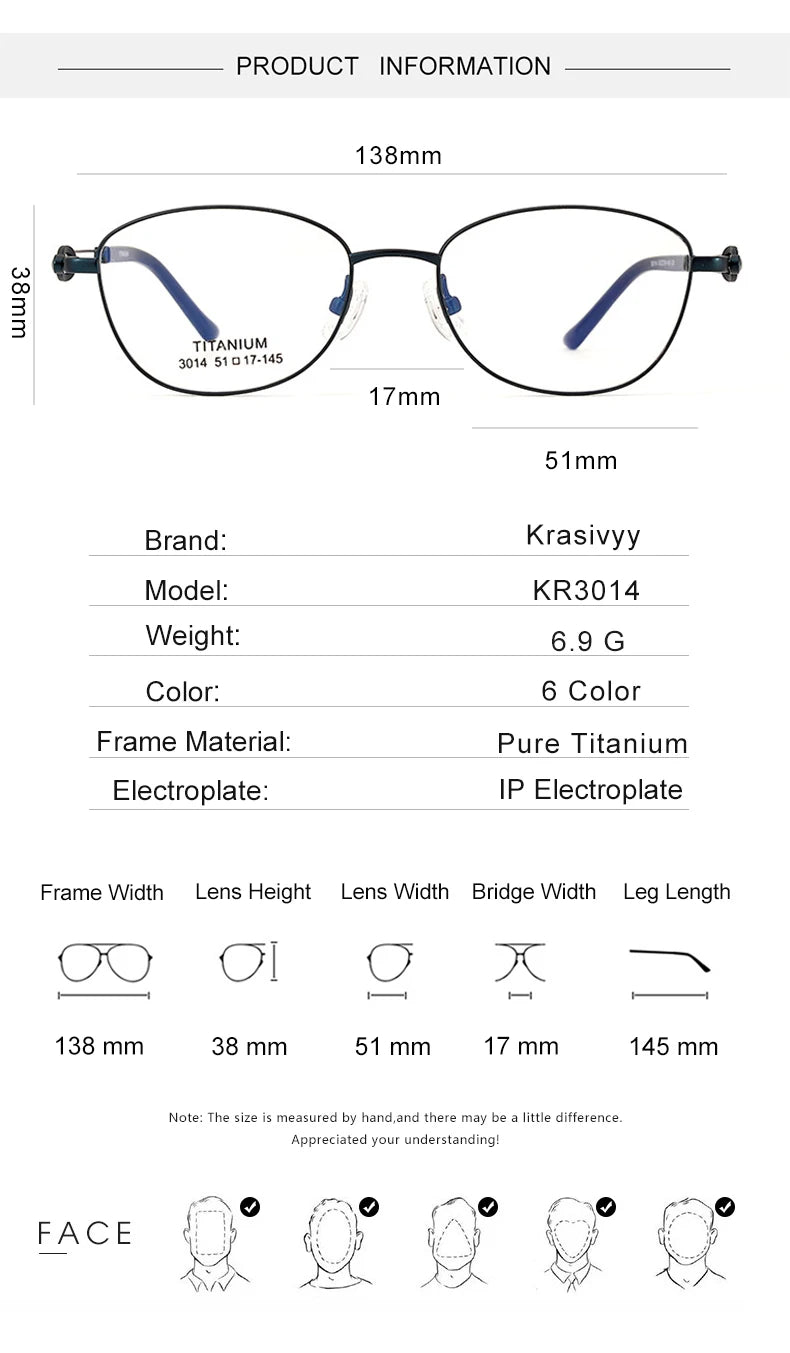 Krasivyy Women's Full Rim Oval Round Square Eyeglasses 443014 Full Rim Krasivyy   